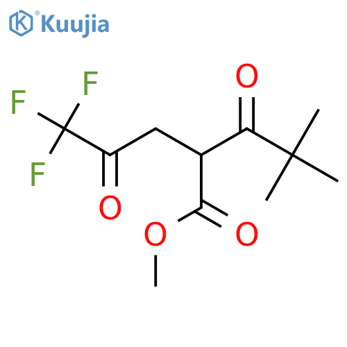 methyl 4,4-dimethyl-3-oxo-2-(3,3,3-trifluoro-2-oxopropyl)pentanoate structure