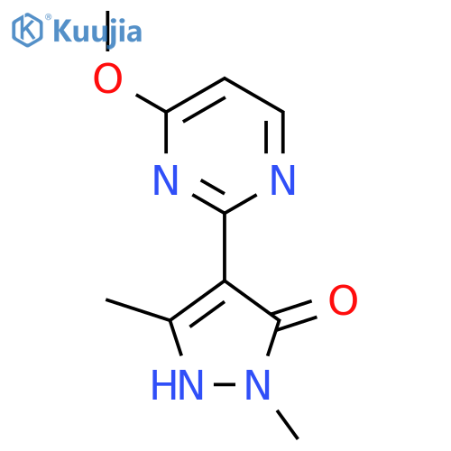4-(4-methoxypyrimidin-2-yl)-1,3-dimethyl-1H-pyrazol-5-ol structure