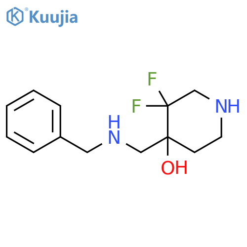 4-Piperidinol, 3,3-difluoro-4-[[(phenylmethyl)amino]methyl]- structure