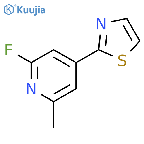 Pyridine, 2-fluoro-6-methyl-4-(2-thiazolyl)- structure