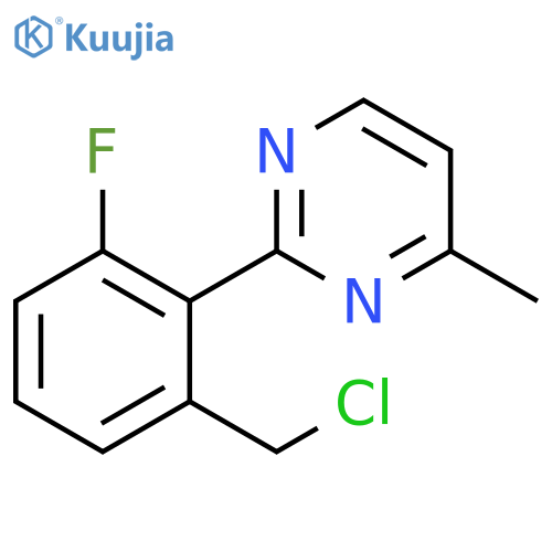 Pyrimidine, 2-[2-(chloromethyl)-6-fluorophenyl]-4-methyl- structure