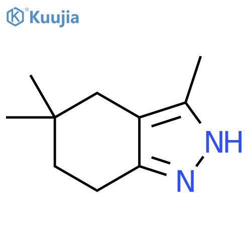 3,5,5-trimethyl-4,5,6,7-tetrahydro-2H-indazole structure