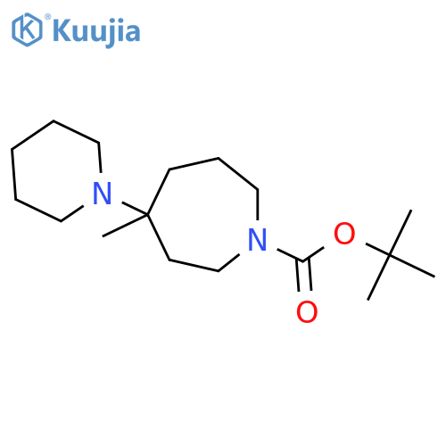 Tert-butyl 4-methyl-4-(piperidin-1-yl)azepane-1-carboxylate structure