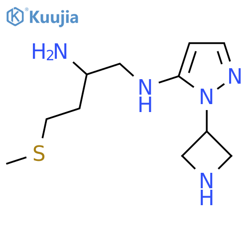 N1-1-(azetidin-3-yl)-1H-pyrazol-5-yl-4-(methylsulfanyl)butane-1,2-diamine structure