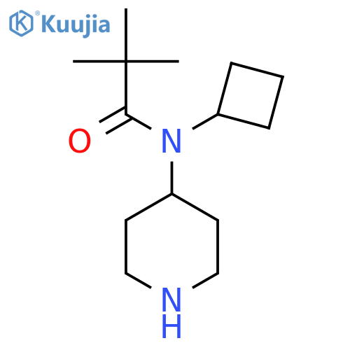 N-cyclobutyl-2,2-dimethyl-N-(piperidin-4-yl)propanamide structure