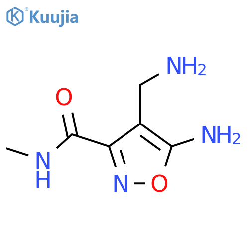 5-amino-4-(aminomethyl)-N-methyl-1,2-oxazole-3-carboxamide structure