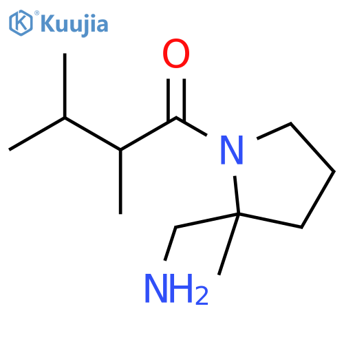 1-Butanone, 1-[2-(aminomethyl)-2-methyl-1-pyrrolidinyl]-2,3-dimethyl- structure