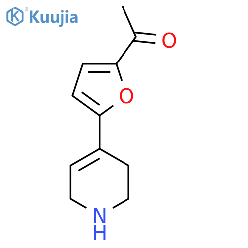 1-[5-(1,2,3,6-Tetrahydropyridin-4-yl)furan-2-yl]ethan-1-one structure