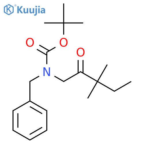 tert-butyl N-benzyl-N-(3,3-dimethyl-2-oxopentyl)carbamate structure