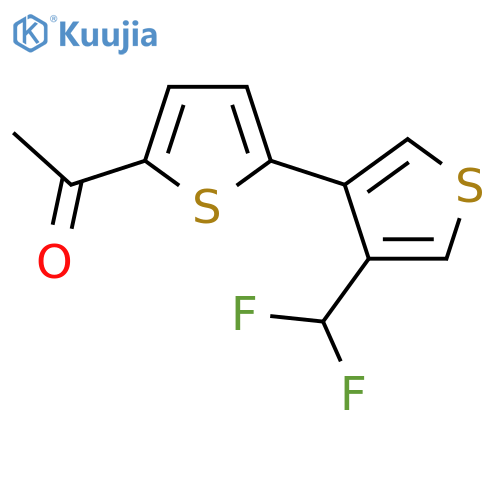 1-{5-[4-(Difluoromethyl)thiophen-3-yl]thiophen-2-yl}ethan-1-one structure