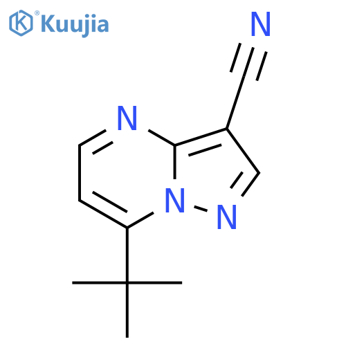 7-tert-butylpyrazolo1,5-apyrimidine-3-carbonitrile structure