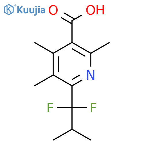 6-(1,1-Difluoro-2-methylpropyl)-2,4,5-trimethylpyridine-3-carboxylic acid structure