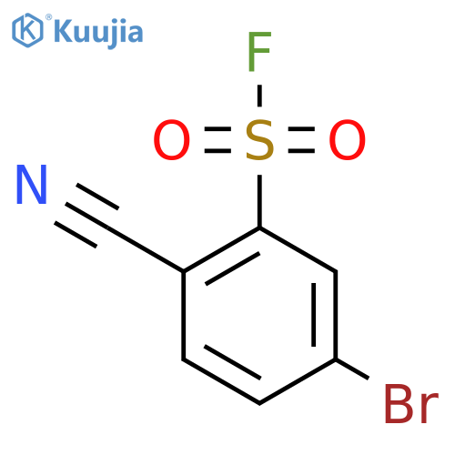 5-Bromo-2-cyanobenzene-1-sulfonyl fluoride structure