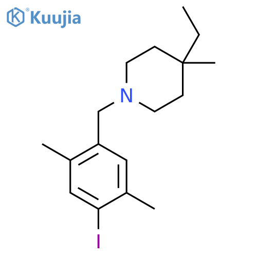 4-Ethyl-1-[(4-iodo-2,5-dimethylphenyl)methyl]-4-methylpiperidine structure