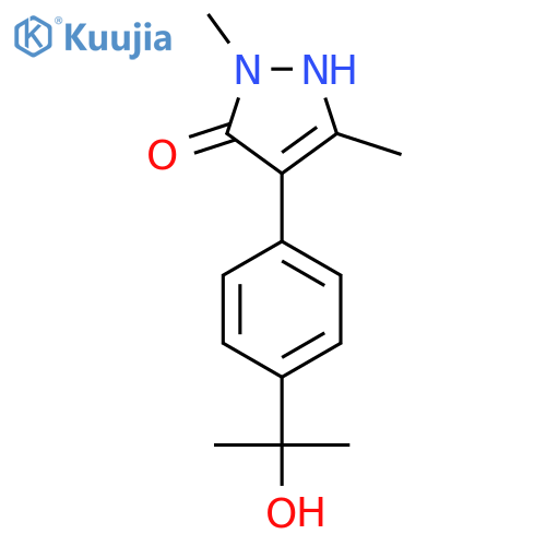 4-[4-(2-hydroxypropan-2-yl)phenyl]-1,3-dimethyl-1H-pyrazol-5-ol structure