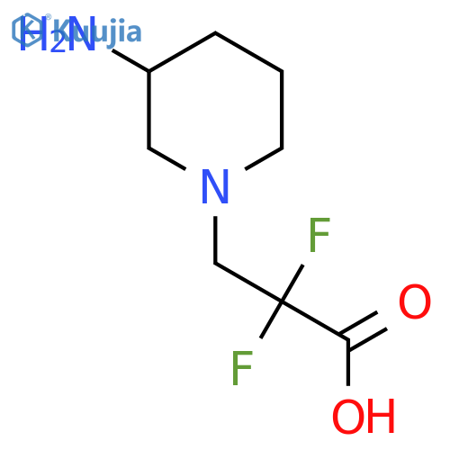 3-(3-Aminopiperidin-1-yl)-2,2-difluoropropanoic acid structure