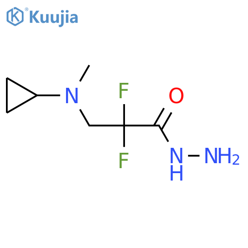 3-[Cyclopropyl(methyl)amino]-2,2-difluoropropanehydrazide structure