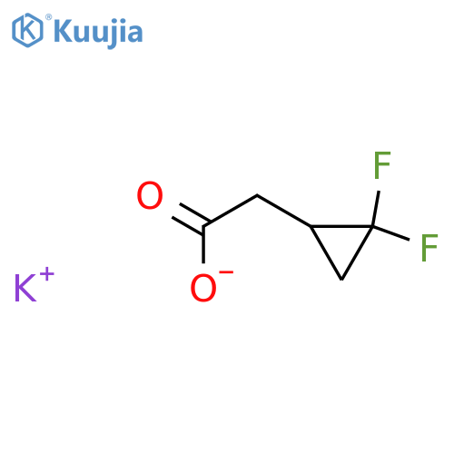 potassium 2-(2,2-difluorocyclopropyl)acetate structure