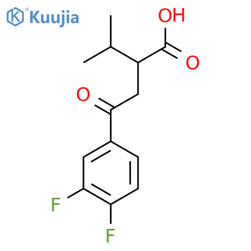 4-(3,4-Difluorophenyl)-4-oxo-2-(propan-2-yl)butanoic acid structure