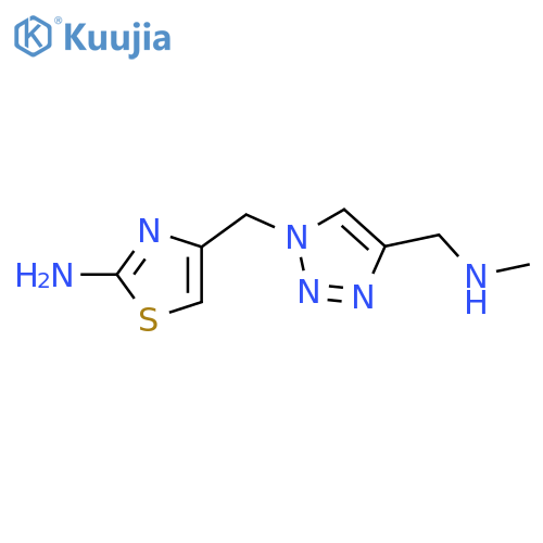 4-({4-[(methylamino)methyl]-1H-1,2,3-triazol-1-yl}methyl)-1,3-thiazol-2-amine structure