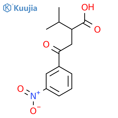 4-(3-Nitrophenyl)-4-oxo-2-(propan-2-yl)butanoic acid structure