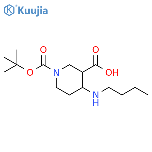 1,3-Piperidinedicarboxylic acid, 4-(butylamino)-, 1-(1,1-dimethylethyl) ester structure