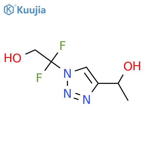 1H-1,2,3-Triazole-1-ethanol, β,β-difluoro-4-(1-hydroxyethyl)- structure