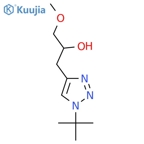 1-(1-tert-butyl-1H-1,2,3-triazol-4-yl)-3-methoxypropan-2-ol structure