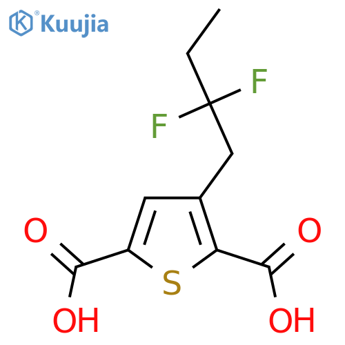 3-(2,2-Difluorobutyl)thiophene-2,5-dicarboxylic acid structure