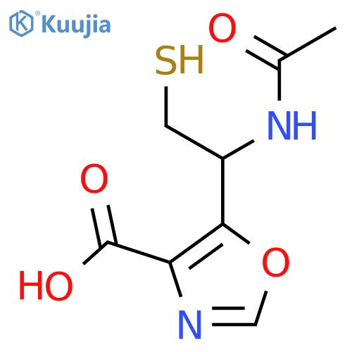 5-(1-Acetamido-2-sulfanylethyl)-1,3-oxazole-4-carboxylic acid structure