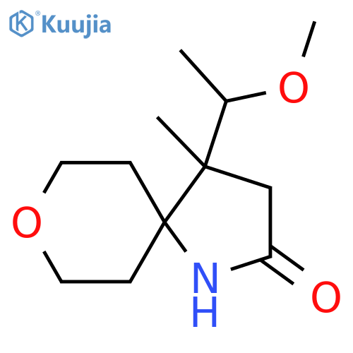 4-(1-Methoxyethyl)-4-methyl-8-oxa-1-azaspiro[4.5]decan-2-one structure