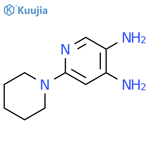 3,4-Pyridinediamine, 6-(1-piperidinyl)- structure