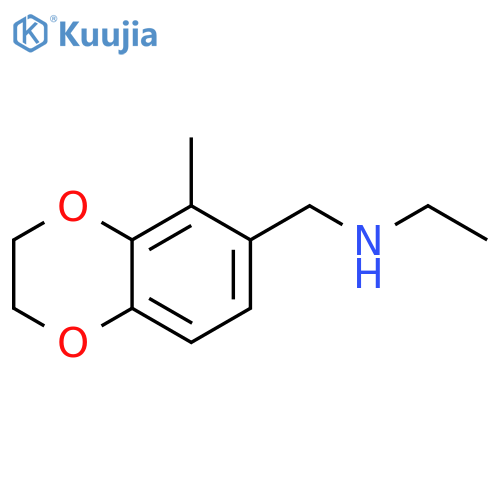 1,4-Benzodioxin-6-methanamine, N-ethyl-2,3-dihydro-5-methyl- structure
