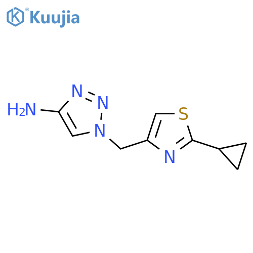 1-(2-cyclopropyl-1,3-thiazol-4-yl)methyl-1H-1,2,3-triazol-4-amine structure