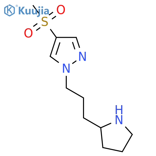 4-methanesulfonyl-1-3-(pyrrolidin-2-yl)propyl-1H-pyrazole structure