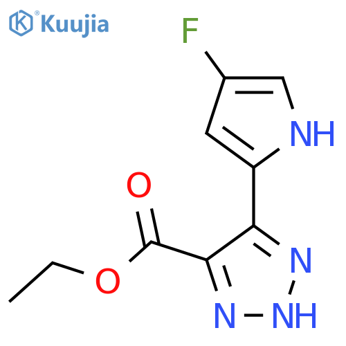 1H-1,2,3-Triazole-5-carboxylic acid, 4-(4-fluoro-1H-pyrrol-2-yl)-, ethyl ester structure