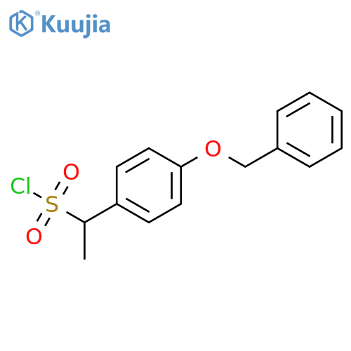 Benzenemethanesulfonyl chloride, α-methyl-4-(phenylmethoxy)- structure