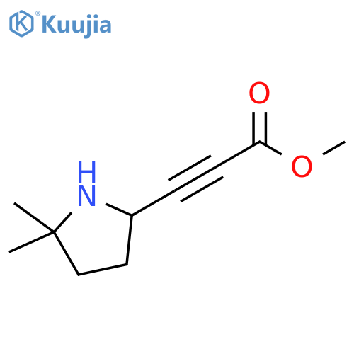 2-Propynoic acid, 3-(5,5-dimethyl-2-pyrrolidinyl)-, methyl ester structure