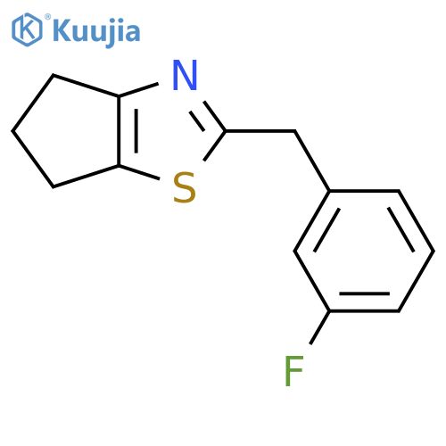 2-[(3-fluorophenyl)methyl]-5,6-dihydro-4H-cyclopenta[d][1,3]thiazole structure