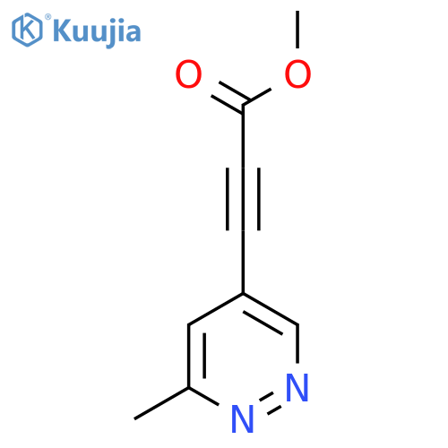 Methyl 3-(6-methylpyridazin-4-yl)prop-2-ynoate structure