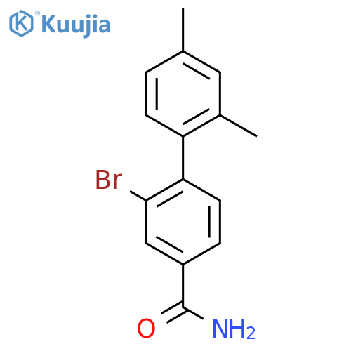 3-Bromo-4-(2,4-dimethylphenyl)benzamide structure