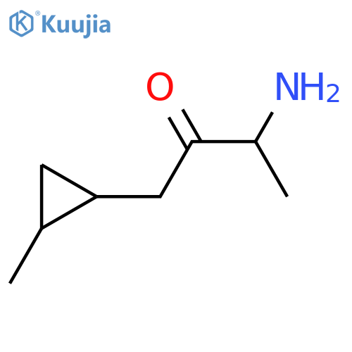 3-Amino-1-(2-methylcyclopropyl)butan-2-one structure
