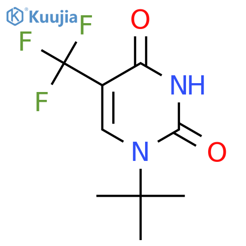 1-Tert-butyl-5-(trifluoromethyl)-1,2,3,4-tetrahydropyrimidine-2,4-dione structure