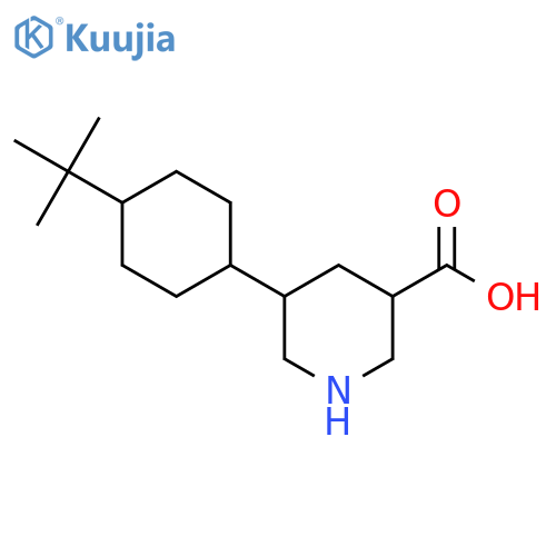 5-(4-Tert-butylcyclohexyl)piperidine-3-carboxylic acid structure
