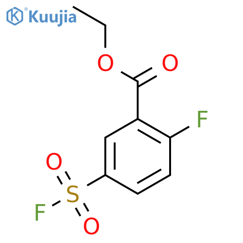 Ethyl 2-fluoro-5-(fluorosulfonyl)benzoate structure