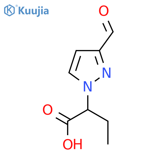 2-(3-formyl-1H-pyrazol-1-yl)butanoic acid structure