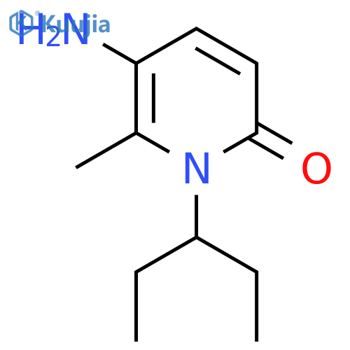 5-amino-6-methyl-1-(pentan-3-yl)-1,2-dihydropyridin-2-one structure