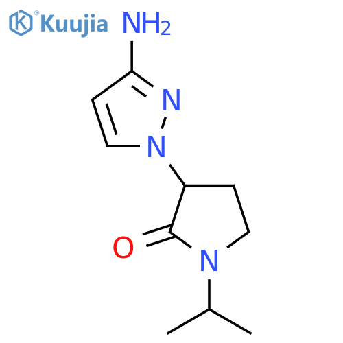 3-(3-amino-1H-pyrazol-1-yl)-1-(propan-2-yl)pyrrolidin-2-one structure