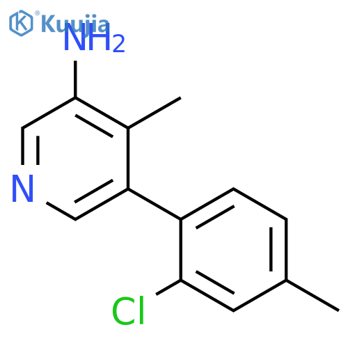 3-Pyridinamine, 5-(2-chloro-4-methylphenyl)-4-methyl- structure