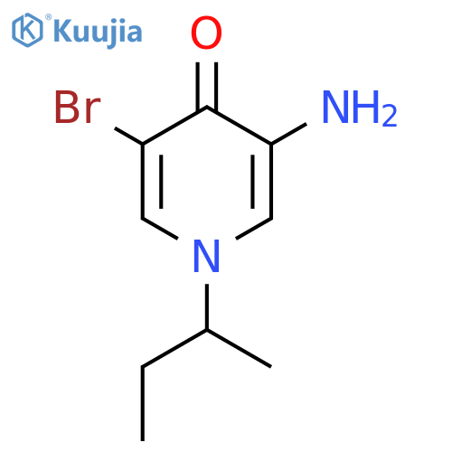 3-amino-5-bromo-1-(butan-2-yl)-1,4-dihydropyridin-4-one structure